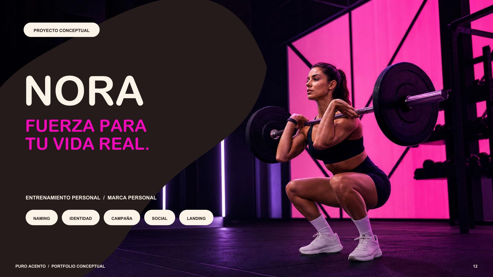 Proyecto conceptual NORA, entrenamiento personal